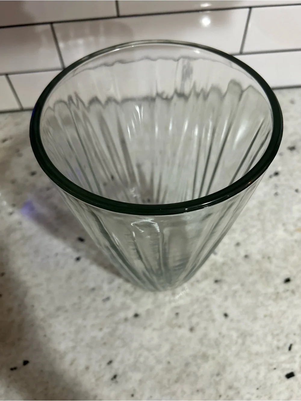 Clear Ribbed Glass Vase 12 in - Collection